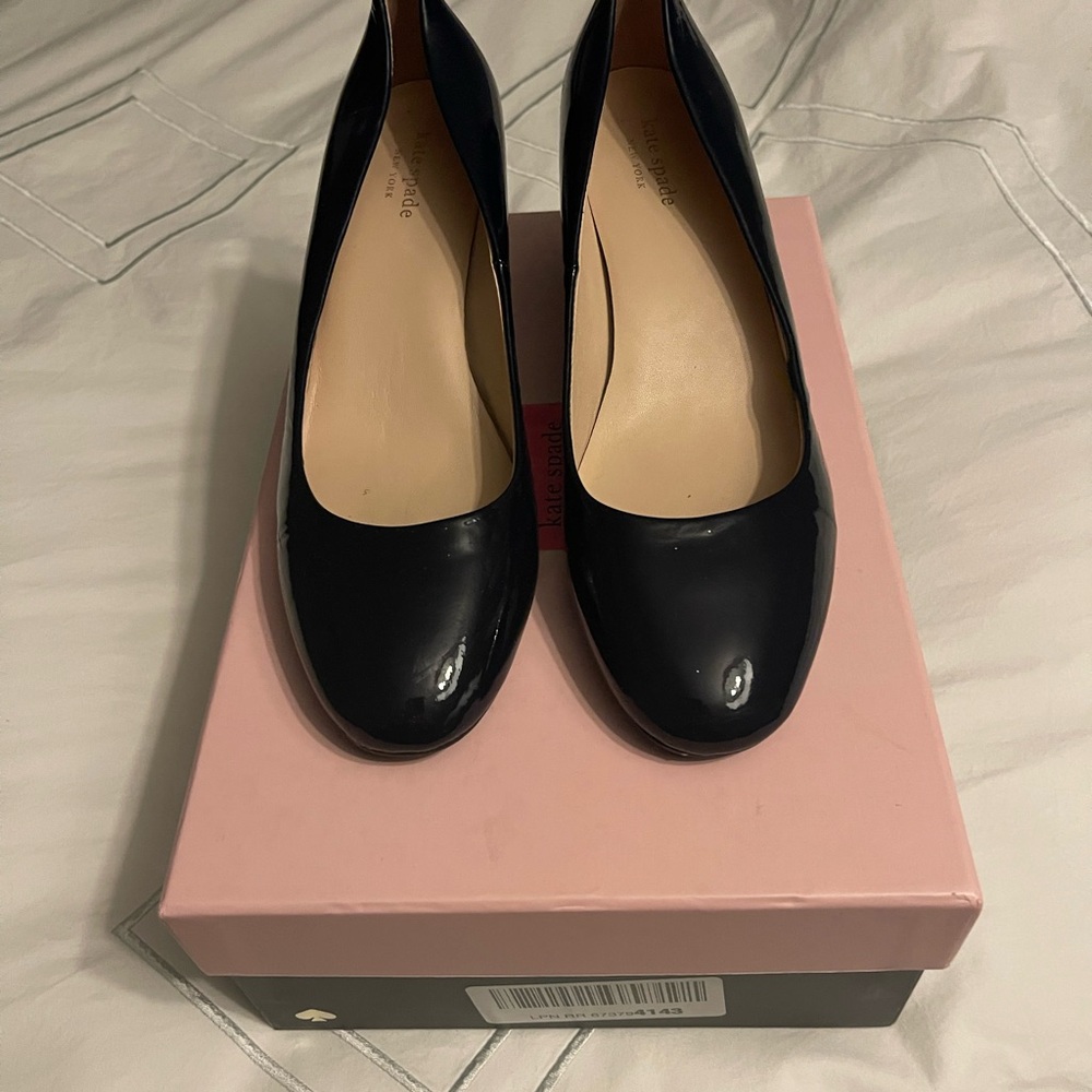 Kate Spade Beverly Patent Leather Navy Blue Pump
